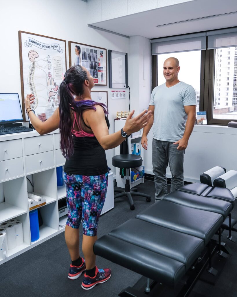 Patient consult with practitioner